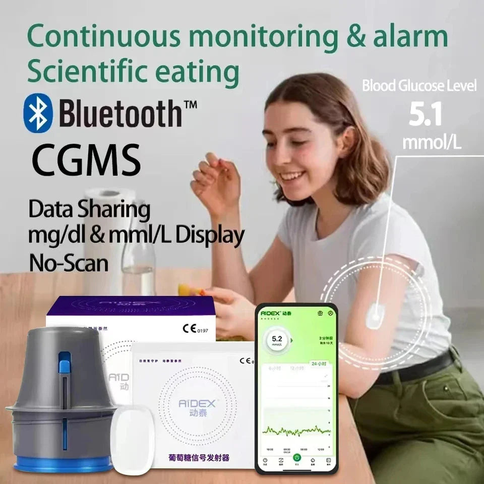Sensores Aidex Glucómetro CGM Sistema de monitoreo continuo